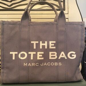 Marc Jacobs Gray Tote Bag with Black Strap